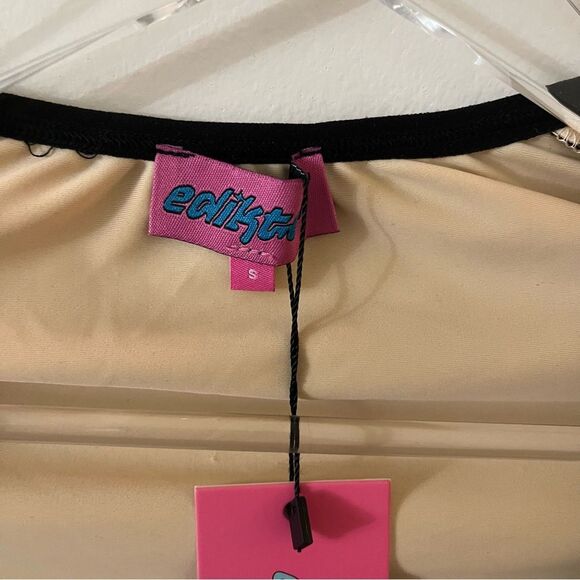 Edikted Megan Bodice Crop Top size small black NWT - Picture 5 of 13